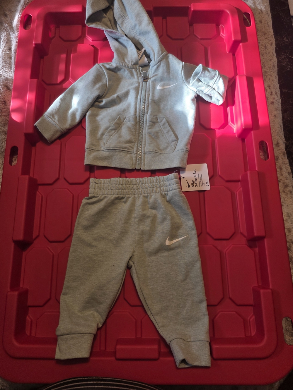 Nike Toddler Heather Gray Zip Hoodie & Sweatpants Set